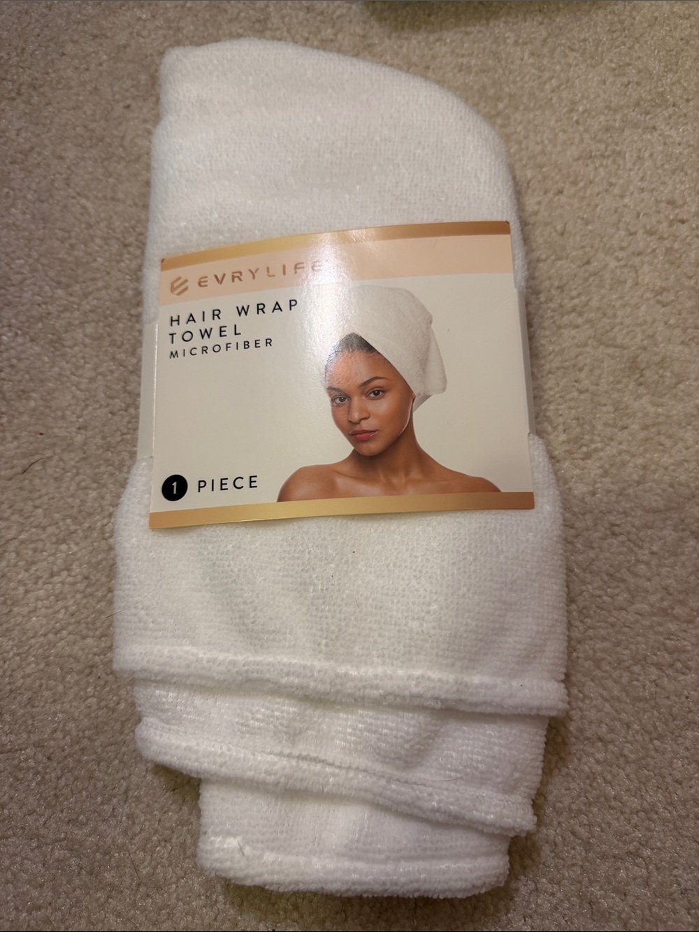 White Microfiber Hair Wrap Towel for Women